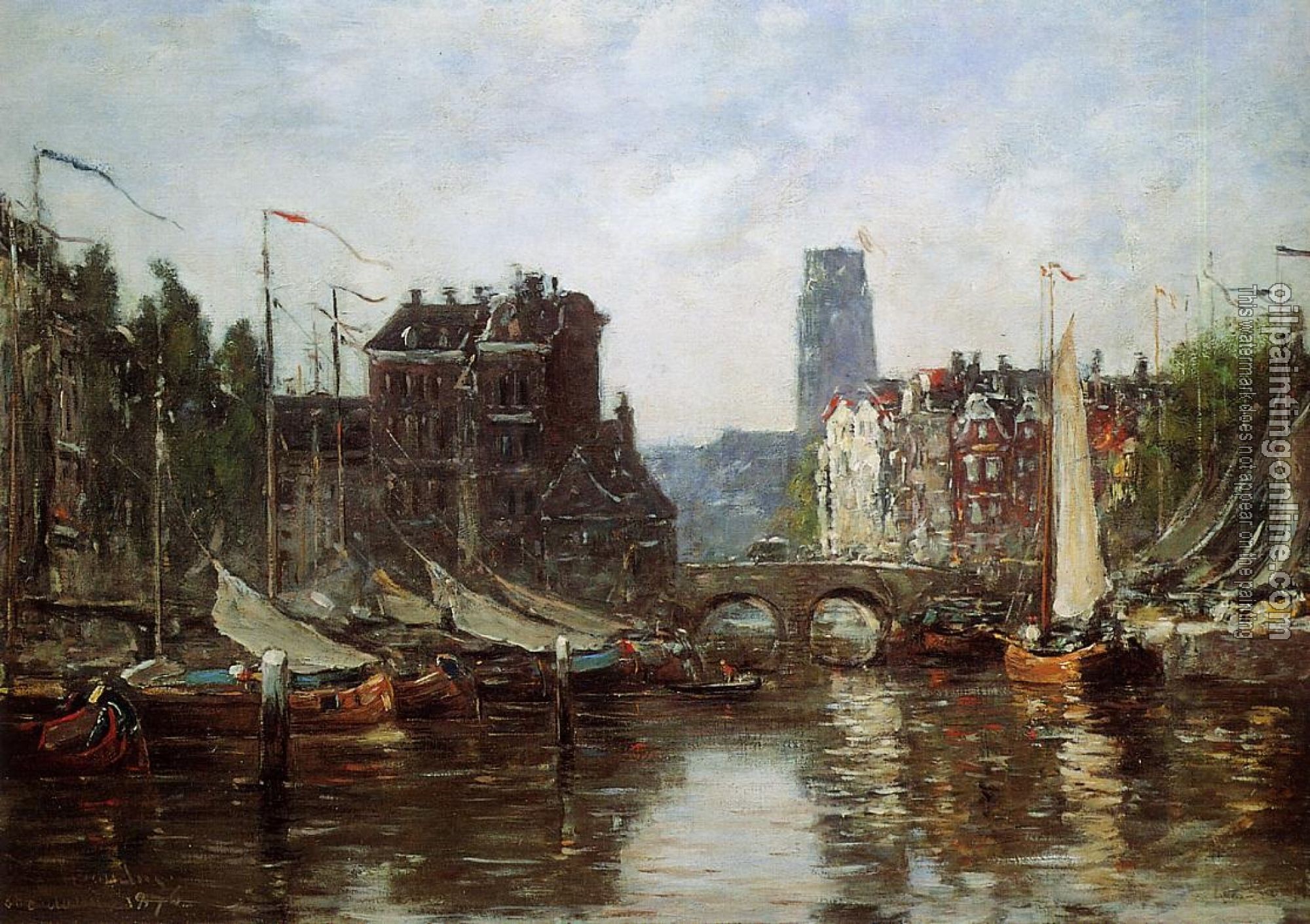 Boudin, Eugene - Rotterdam, Le Pont de Bourse